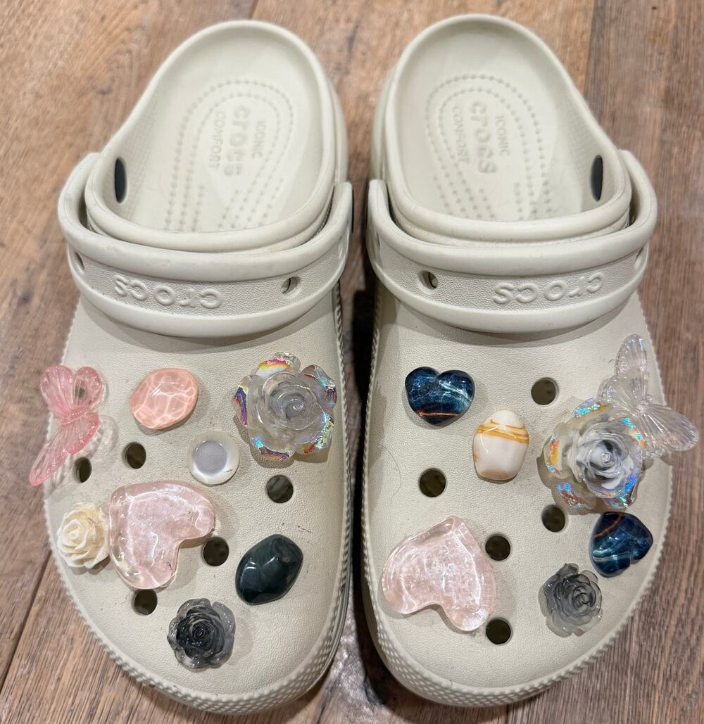 Crocs Iconic classic platform clogs with Jibbitz charms